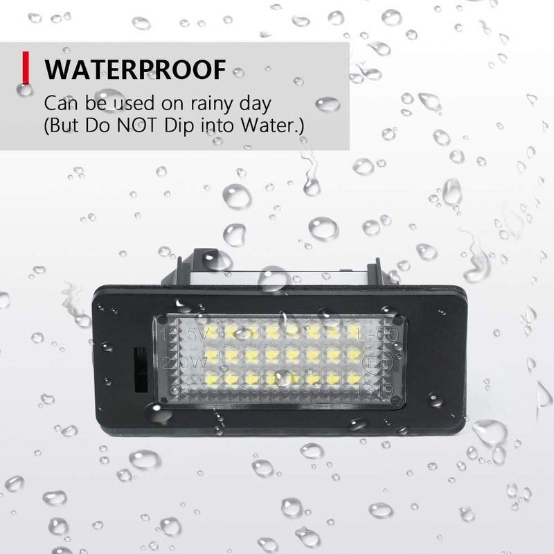 Gempro مجموعة مصابيح لوحة الترخيص LED من جيمبرو لمصابيح العلامة الخلفية لسيارات بي إم دبليو 1 3 5 سلسلة X1 X3 X5 X6 M3، 6000K أبيض زينون، 2 عبوة - Image 5